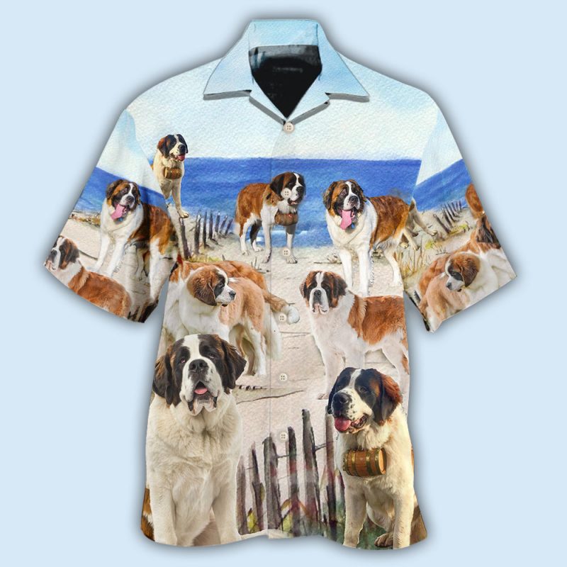 S.T Bernard Dog Beach Style Best Fathers Day Gifts Hawaiian Shirt Men 2 71610934