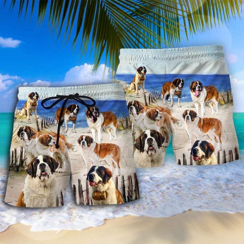 S.T Bernard Dog Beach Style Best Fathers Day Gifts Hawaiian Shirt Men 3 17111634