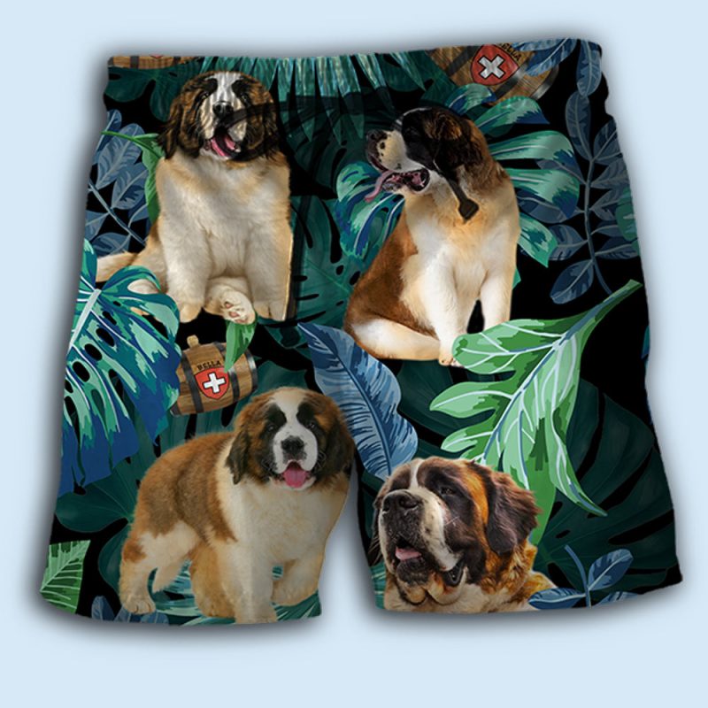 Saint Bernard Dog Tropical Leaf Best Fathers Day Gifts Hawaiian Shirt Men 2 2859855