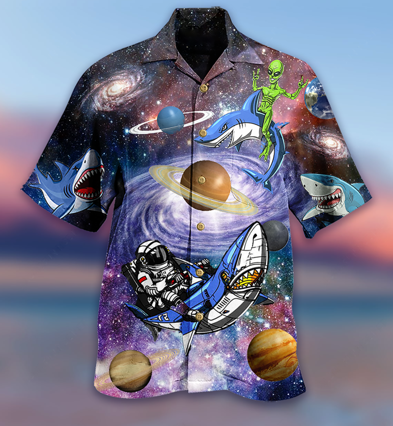 Shark Alien Space Limited Edition Best Fathers Day Gifts Hawaiian Shirt Men 2 27916982