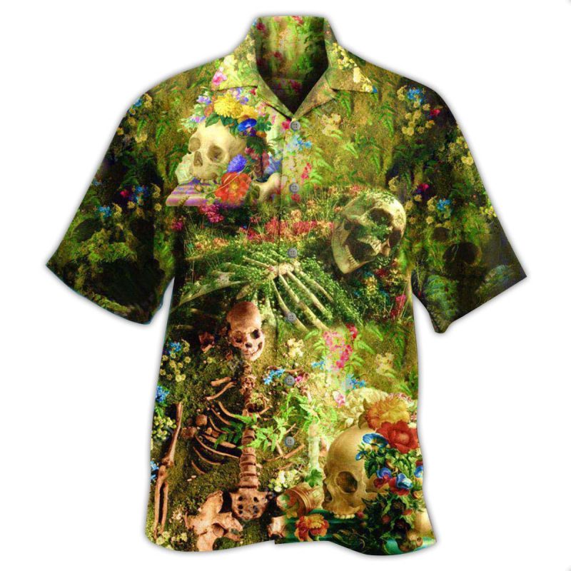 Skull Flower Skeleton Forever Edition Best Fathers Day Gifts Hawaiian Shirt Men 1 97701129