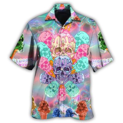 Skull Ice Cream Cooling Edition Best Fathers Day Gifts Hawaiian Shirt Men 1 21471608