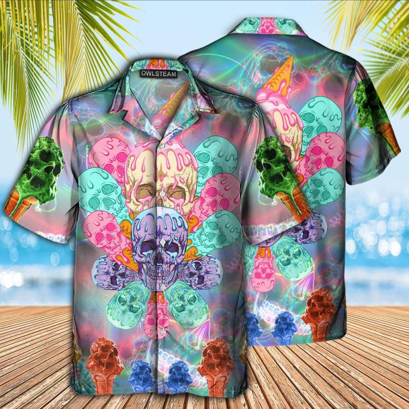 Skull Ice Cream Cooling Edition Best Fathers Day Gifts Hawaiian Shirt Men 2 21828573