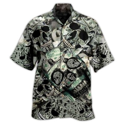 Skull Love Money Limited Edition Best Fathers Day Gifts Hawaiian Shirt Men