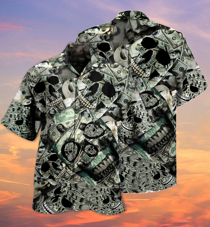 Skull Love Money Limited Edition Best Fathers Day Gifts Hawaiian Shirt Men 3 34856542