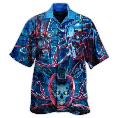 Skull Machine Style Limited Edition Best Fathers Day Gifts Hawaiian Shirt Men