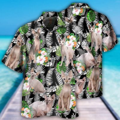 Sphynx Cat Lover Tropical Style Best Fathers Day Gifts Hawaiian Shirt Men