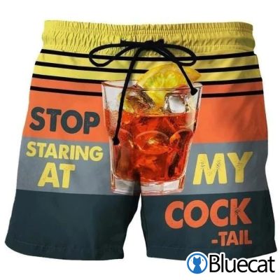 Stop Staring At My Cock-Tail Beach Shorts