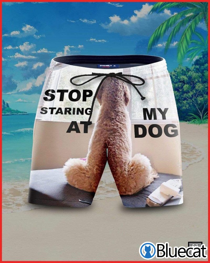 Stop Staring At My Dog Beach Shorts