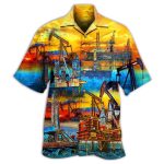 Sunset At The Oil Field Limited Best Fathers Day Gifts Hawaiian Shirt Men 1 84279457