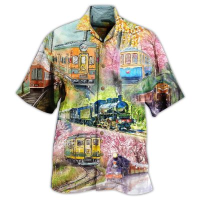 Train Love Flowers Limited Edition Best Fathers Day Gifts Hawaiian Shirt Men