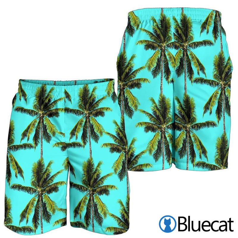 Tropical Palm Tree Pattern Print MenS Shorts 1