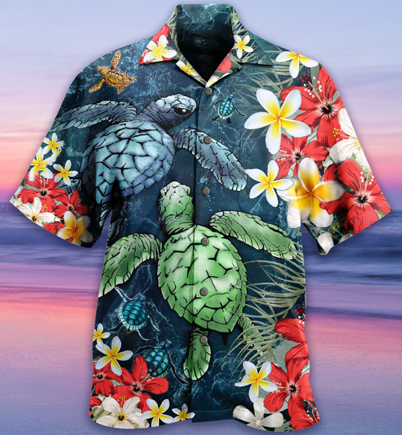 Turtle Love Flowers Limited Edition Best Fathers Day Gifts Hawaiian Shirt Men 2 47129818