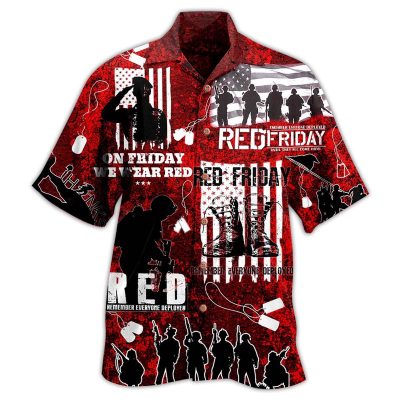 Veteran Red Friday Limited Edition Best Fathers Day Gifts Hawaiian Shirt Men
