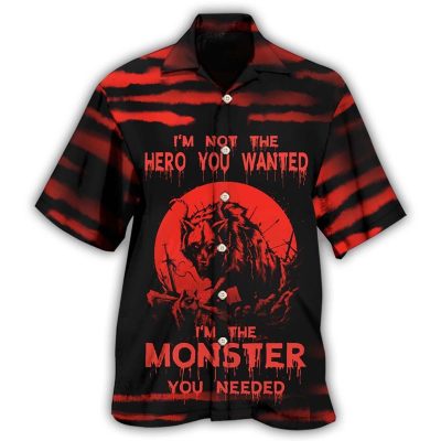 Viking Wolf Monster Style Limited Best Fathers Day Gifts Hawaiian Shirt Men