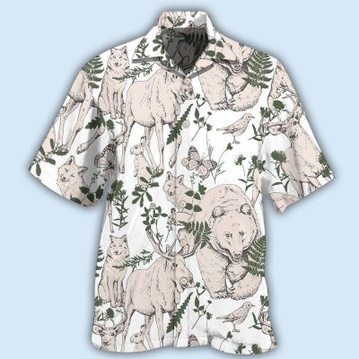 Wild Animals Forest Basic Style Best Fathers Day Gifts Hawaiian Shirt Men