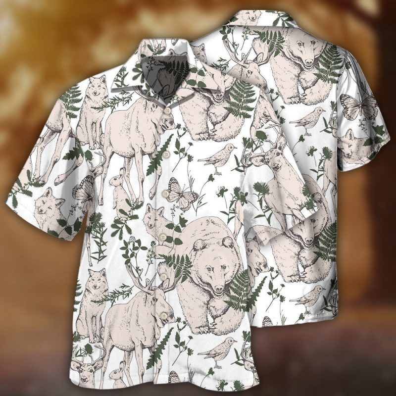 Wild Animals Forest Basic Style Best Fathers Day Gifts Hawaiian Shirt Men 3 66673227