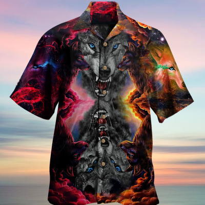 Wolf Loves Darkness Limited Edition Best Fathers Day Gifts Hawaiian Shirt Men