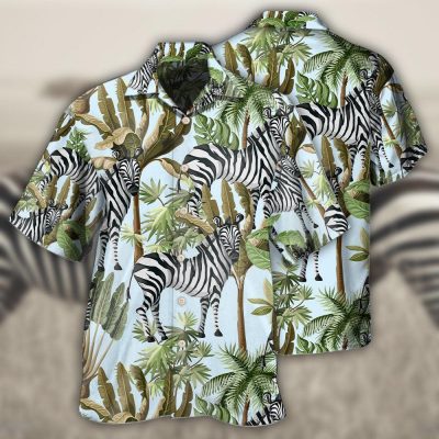 Zebra Lover Tropical Style 1 Best Fathers Day Gifts Hawaiian Shirt Men