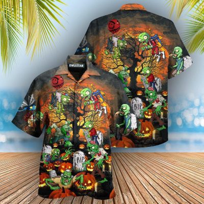 Zombies Just Wanna Have Fun Edition Best Fathers Day Gifts Hawaiian Shirt Men