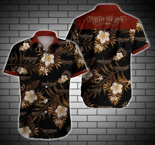 willie nelson hawaiian graphic print short sleeve hawaiian casual shirt n98bpdm2