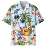 winnie the pooh summer time hawaiian shirti03gu