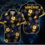 world of warcraft alliance hawaiian graphic print short sleeve hawaiian casual shirt n98vwcir