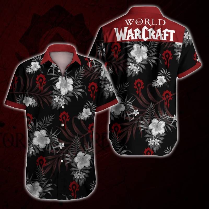 world of warcraft hawaiian ii graphic print short sleeve hawaiian casual shirt n988rkkw