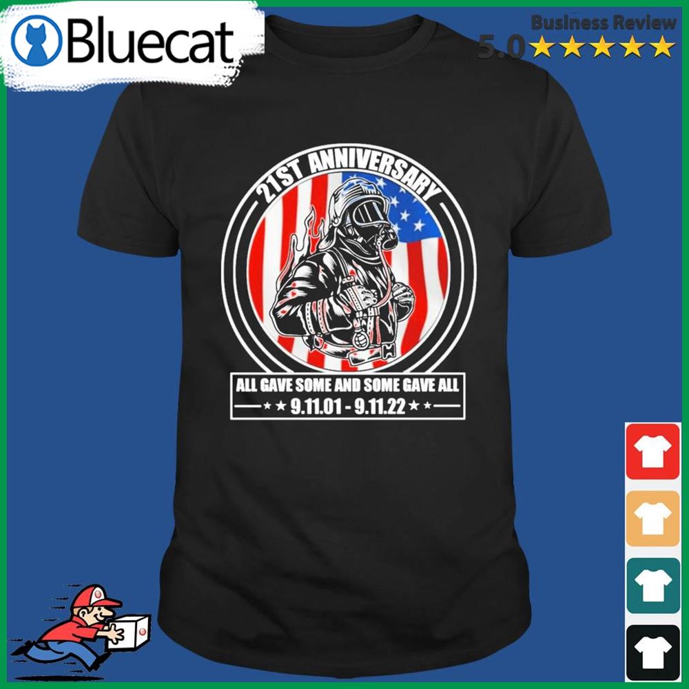 21st Anniversary Firefighter Gift Patriot Day 9-11shirt