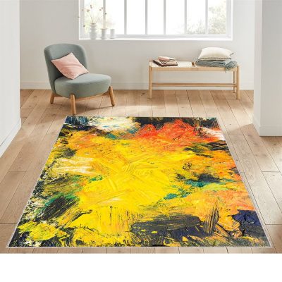 Artistic Rug Space Abstract Painting Rug Watercolor Rug