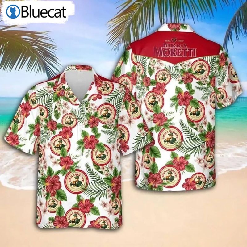 Birra Moretti Lautentica Hawaiian Shirt Ricetta Originale Beer Party