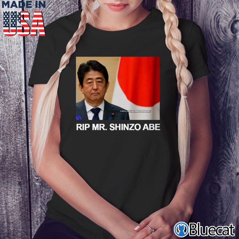 Black Ladies Tee RIP Mr Shinzo Abe T shirt
