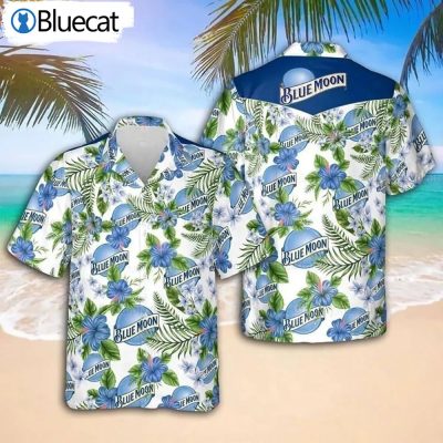 Blue Moon Belgian White Wheat Beer Hawaiian Shirt Beer Day Party