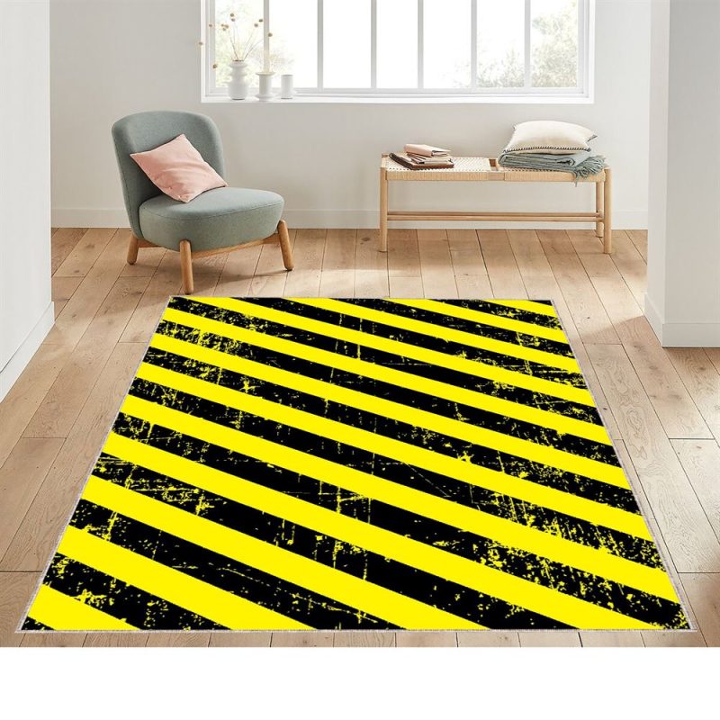 Grunge Danger Background Rug Grunge Living Room Carpet Kitchen Decor Grunge Style Stripes Background Rug Office Rug Floor Decor Rug