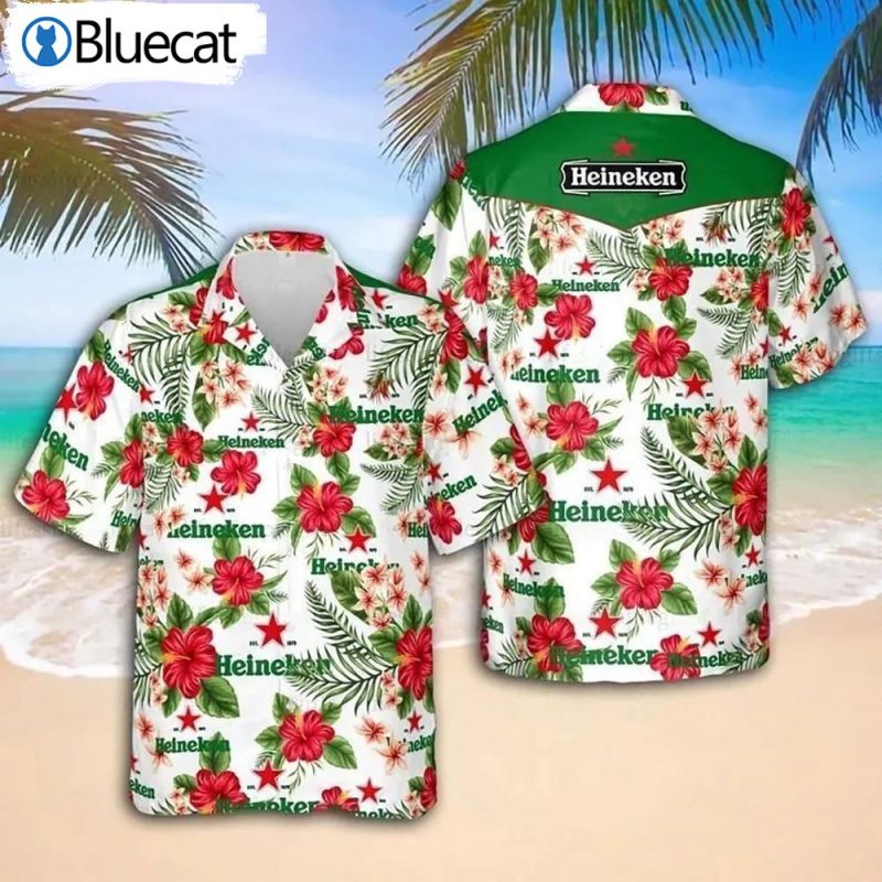 Heineken Beer Hawaiian Shirt Party Beer Gift