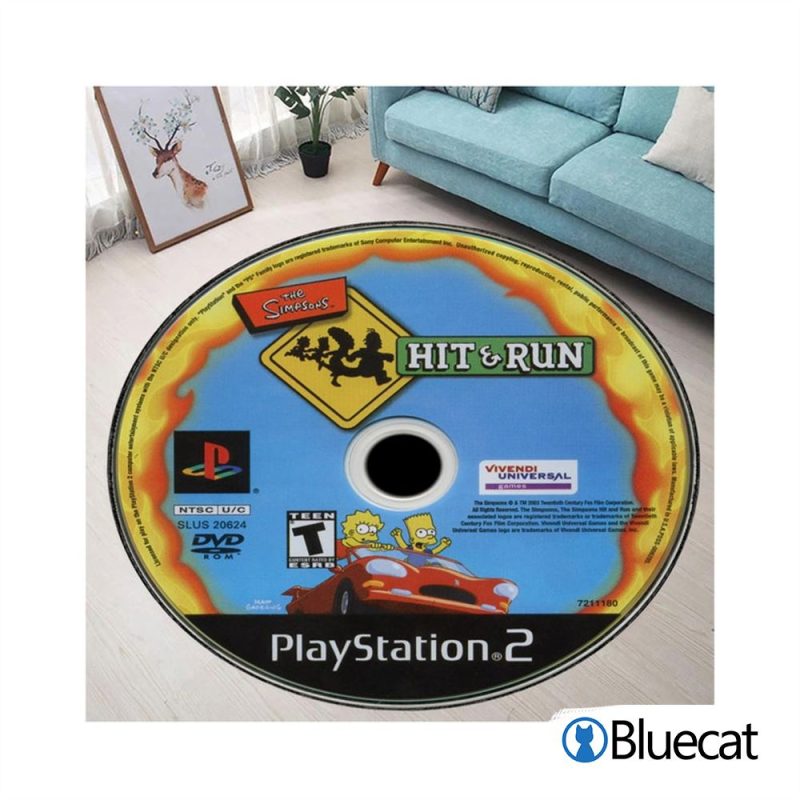 Hit Run PS2 Video Game Rug Round Mat 1