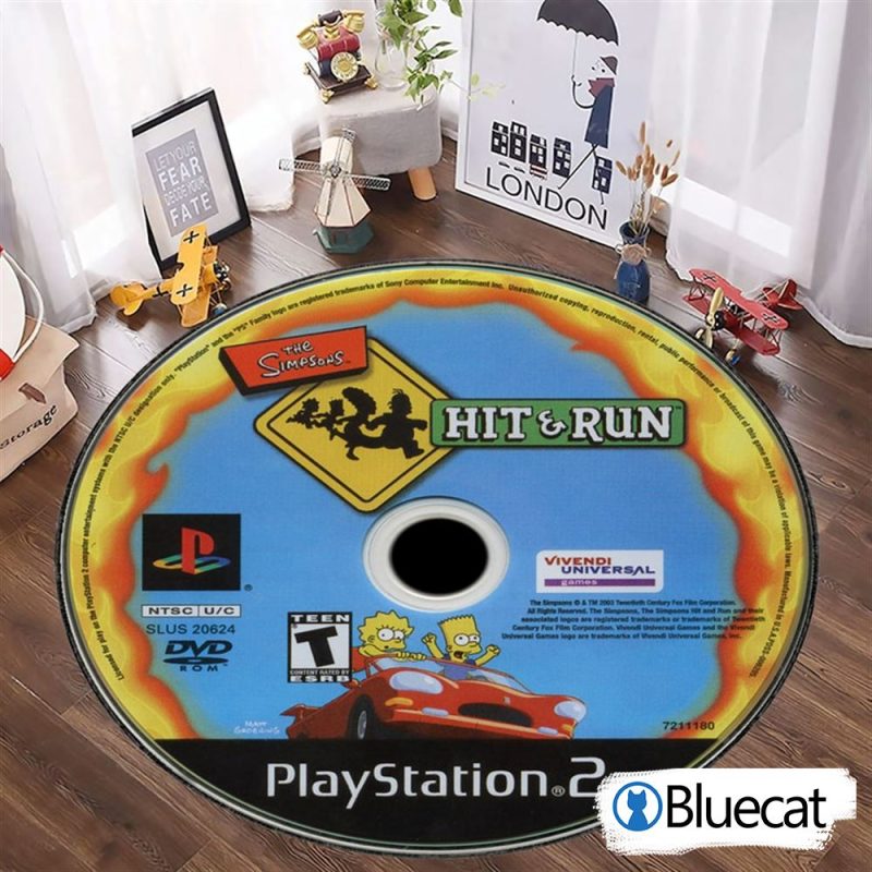 Hit Run PS2 Video Game Rug Round Mat 2