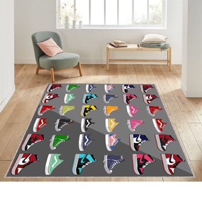 Just Do It Sneaker Rug Just Do It Carpet Shoes Mat Custom Rugs Popular Carpet Trend Shoes Mat Shoes Patterned Rug Shoes Sneakers