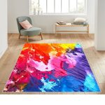 Rainbow Area Rugs Colorful Carpets Colorful Rug For Living Room Kitchen Kids Room Mat Watercolor Rainbow Gift Anniversary Gift Carpet