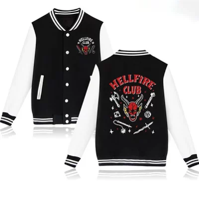 Stranger Things Hellfire Club Jacket Shirt Baseball Jersey 3