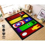 Super Character Rug Spiderman Captain America Hulk Iron Man Comics Cartoon Nursery Rugs Kids Room Rug Home Decor Custom Popular