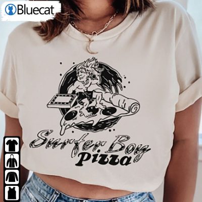 Surfer Boy Pizza Shirt Strangers Things 4 Hellfire Club