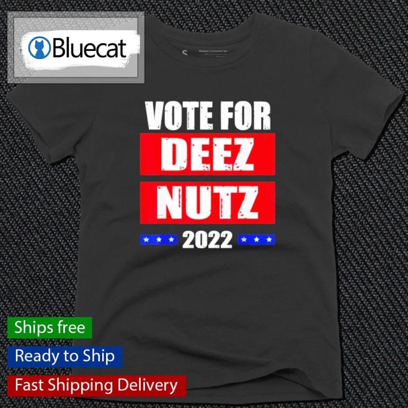 Vote For Deez Nutz 2022 President Biden Trump Retro USA Flag Shirt 2
