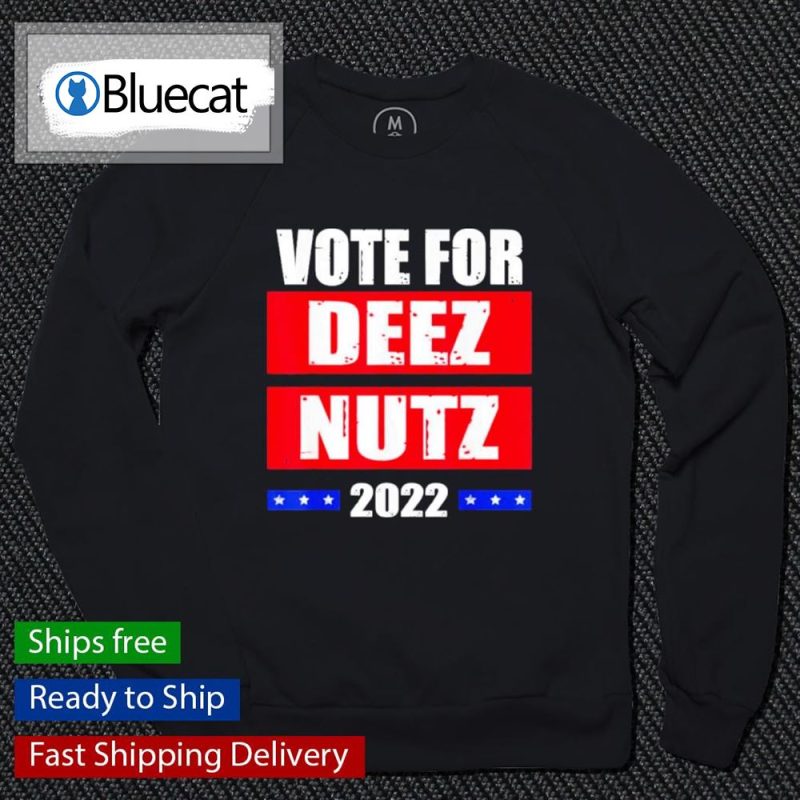 Vote For Deez Nutz 2022 President Biden Trump Retro USA Flag Shirt 3
