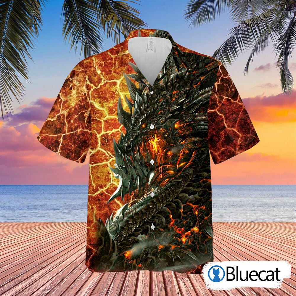 Amazing Dragon Lava Unisex Hawaiian Shirt