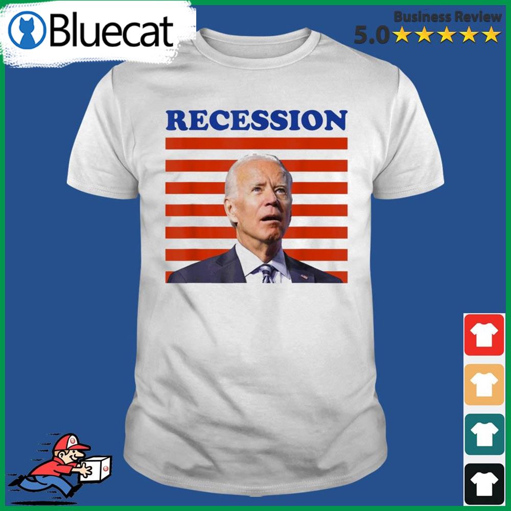 Biden Recession Anti Biden America Flag T-shirt
