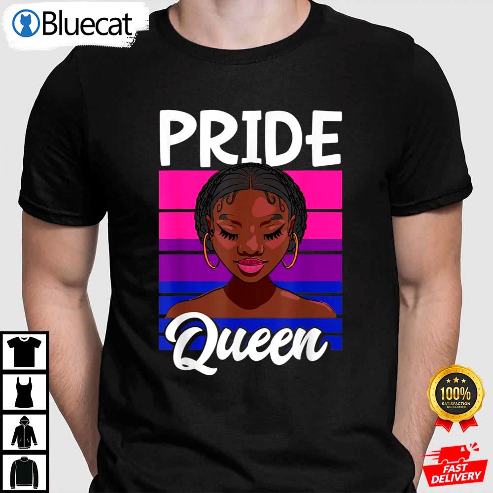 Bisexual Pride Queen Lgbt-q Cool Bi Ppride Flag Shirt