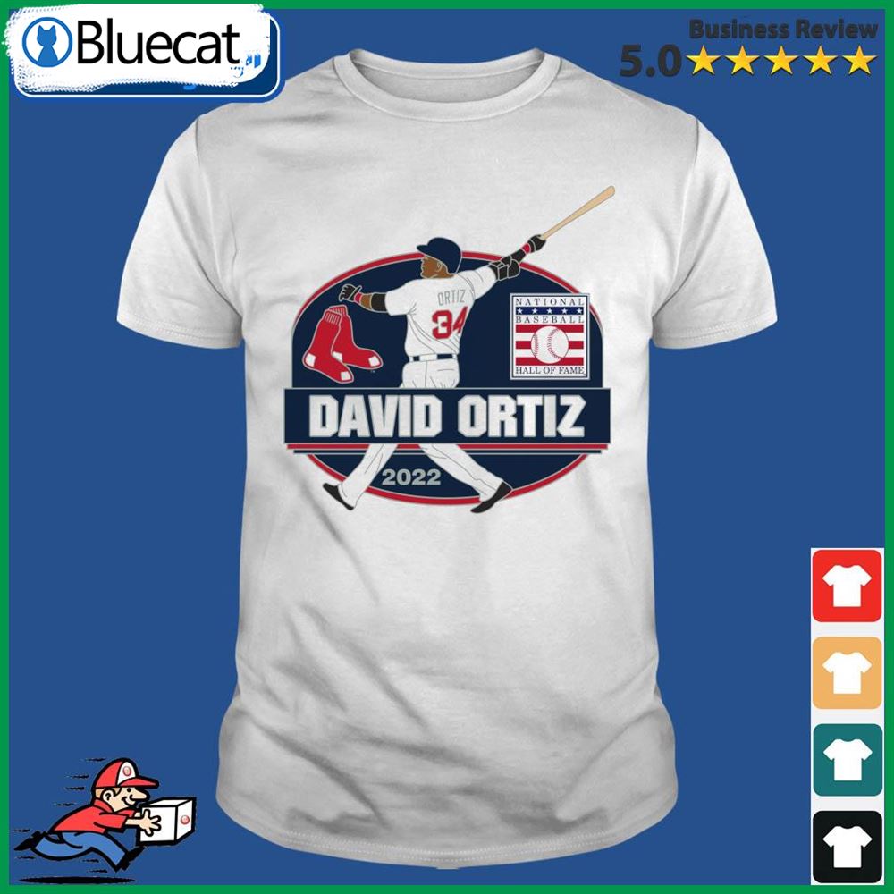David Ortiz Boston Red Sox Baseball Hall Of Fame 2022 Induction Shirt