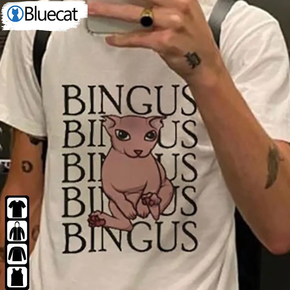 Funny Bingus Cat Shirt Weird Thrift Bingus My Beloved Hairless Sphinx Cat