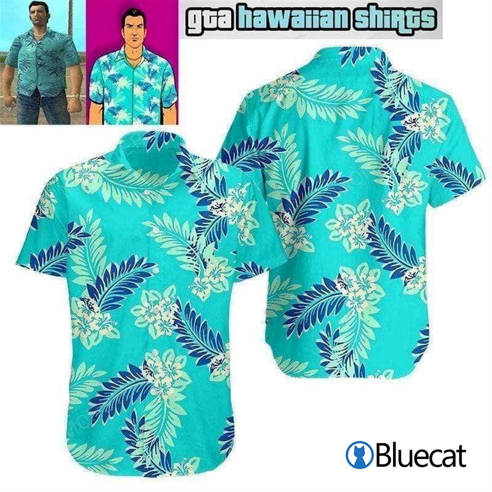 Gta Tommy Vercetti Vice City Hawaiian Aloha Shirts For Men